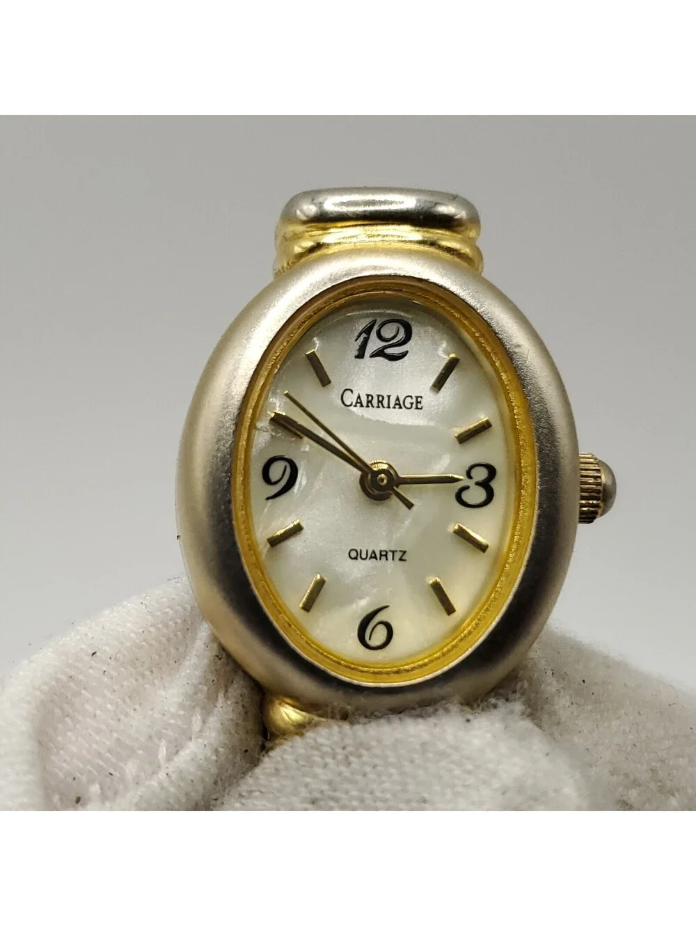 Carriage By Timex Quartz Womens Watch 19mm Gold Tone White Dial New Battery